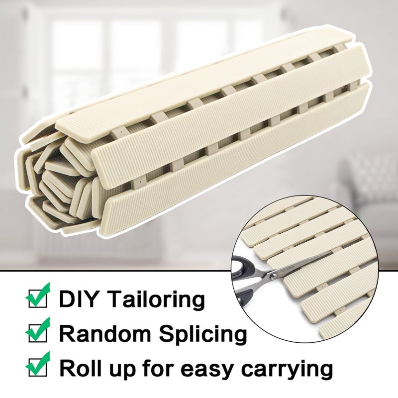 BEMISO BEMISO Shower Mat Non Slip Bathtub Mat with Suction Cups and Drain Holes 27.5 x15.7 Inch Bath Mat for Tub & Shower.Easy Dry,Easy to Cut,Eco-Friendly - Image 3