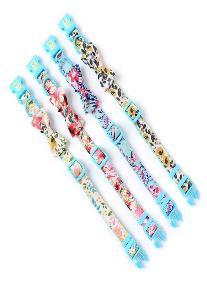 مايل هاي لايف | أطواق للكلاب الإناث | طوق كلب لطيف بربطة عنق | أطواق من قماش البوليستر والقطن الناعم للكلاب متوسطة الحجم | بنقشة الزهور والفواكه (اللبلاب، طوق وربطة عنق - مقاس متوسط) - Image 5