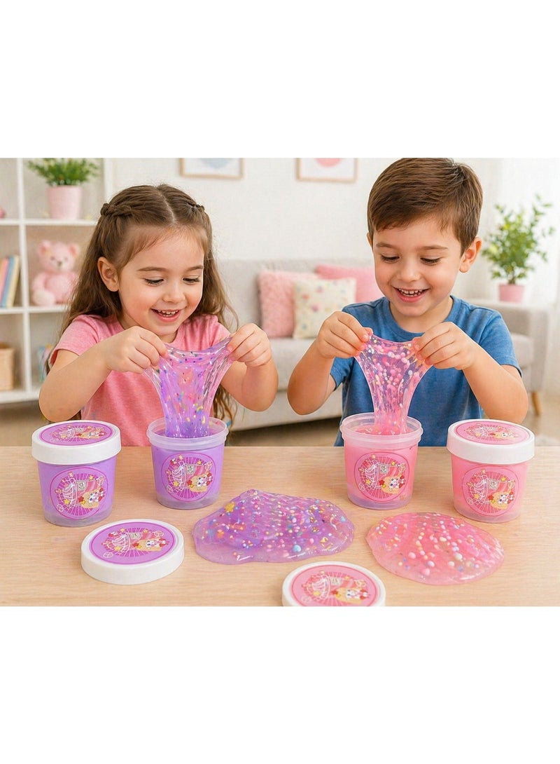 STORE 7 12-Piece Creamy Foam Slime Set for Kids – Pastel Color Soft Non-Sticky Stretchy Slime in Cup Containers, Sensory Moldable Putty for Creative Play & Stress Relief - Image 4
