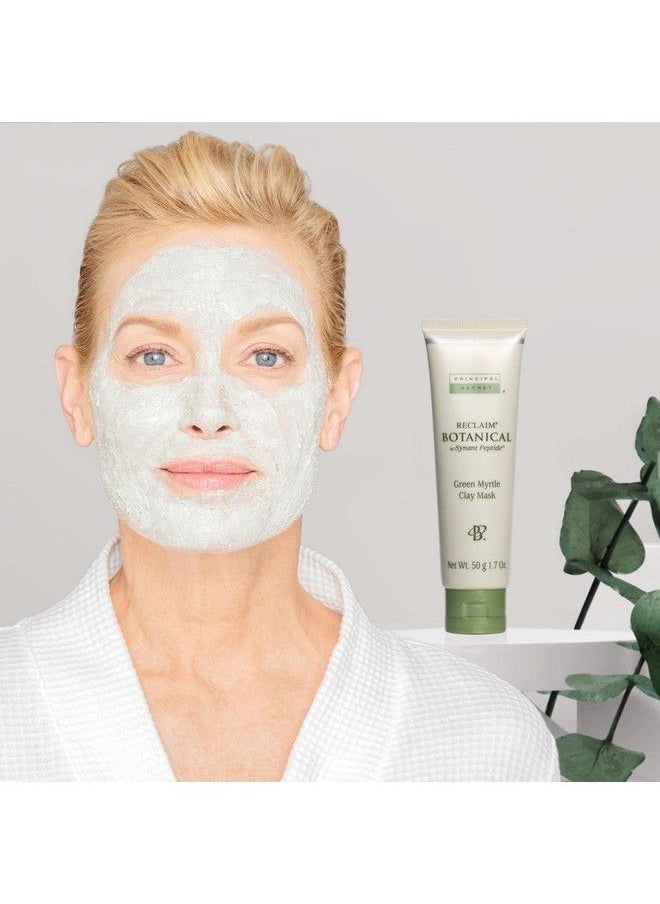 Principal Secret - Reclaim Botanical Antiaging Skincare Green Myrtle Exfoliating Face Clay Mask With Minerals Botanicals Antioxidants Peptides Women And Men 1.7Oz - Image 1