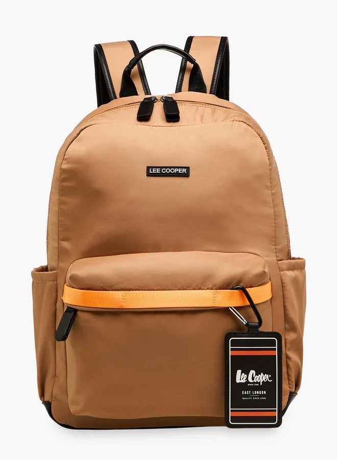لي كوبر Colourblock Backpack with Adjustable Shoulder Straps and Zip Closure - 13x30x41 cm