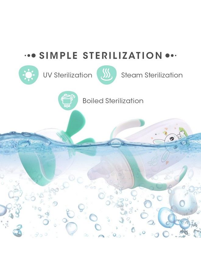 R for Rabbit Bunny Baby Spout Sippy Cup 240 Ml Bottle Soft Silicon Spout For Babypp Spout Sipper For Kidskids For Age Of 6 + Monthsgreen - Image 5