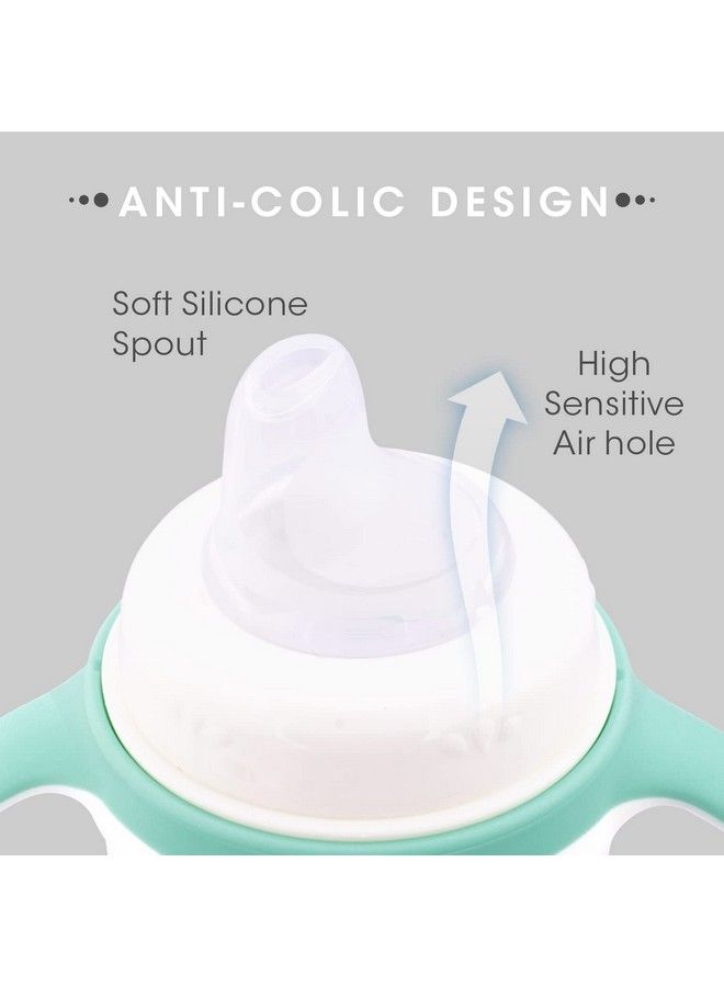 R for Rabbit Bunny Baby Spout Sippy Cup 240 Ml Bottle Soft Silicon Spout For Babypp Spout Sipper For Kidskids For Age Of 6 + Monthsgreen - Image 4