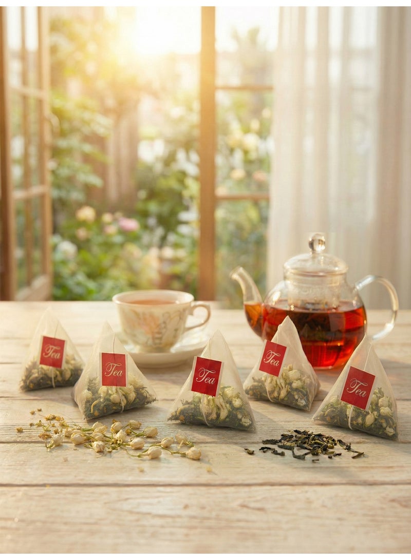 أكياس شاي أسود بالياسمين فاخر - مزيج بزهور طبيعية - طعم غني وعطري - Image 2