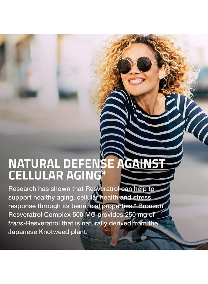 Bronson Resveratrol Complex Trans-Resveratrol Grape Seed and Red Wine Extract, 120 Capsules - Image 4