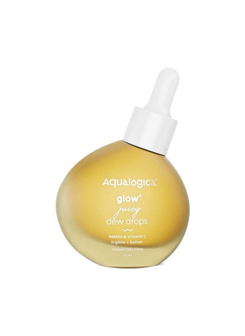 Glow+ Juicy Dew Drops Illuminating Serum For Instant Glow For Men & Women - With Papaya & Vitamin C -For Glowing, Oily & Dry Skin 30Ml