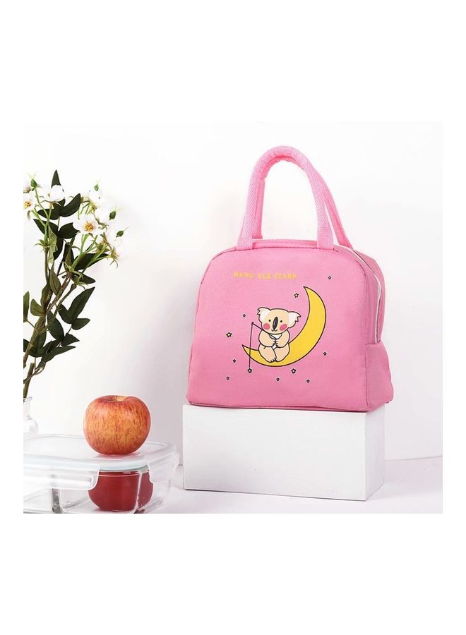 Y&D Moon Koala Pattern Insulated Lunch Bag Pink 20.5x18x15cm  - Image 1