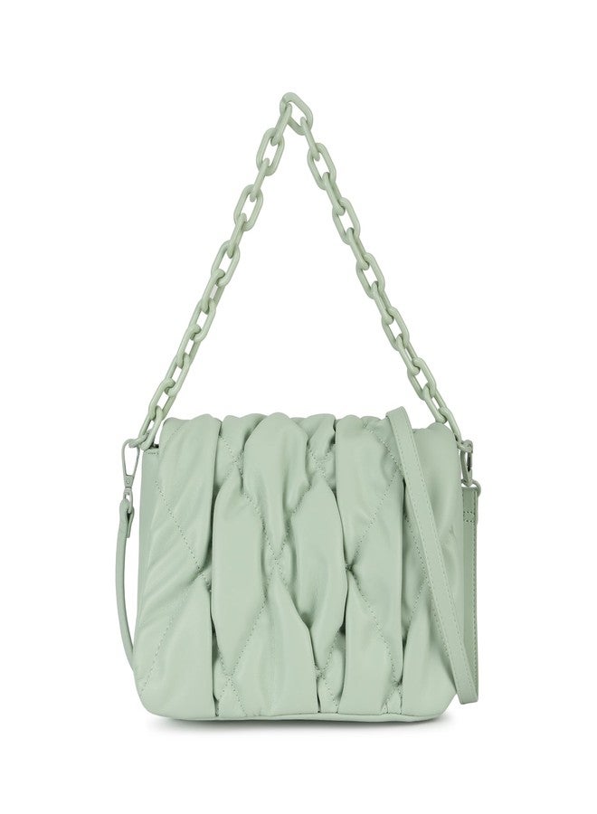 Fastrack Sculptural Satchel Bag for Women | Faux Leather Handbag with Dual Straps, Structured Silhouette and Organiser Pockets | Elegant Everyday Bag for Work, Brunch and Evening Outings - Image 1