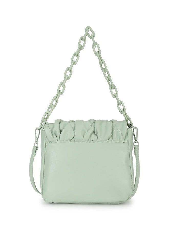 Fastrack Sculptural Satchel Bag for Women | Faux Leather Handbag with Dual Straps, Structured Silhouette and Organiser Pockets | Elegant Everyday Bag for Work, Brunch and Evening Outings - Image 5