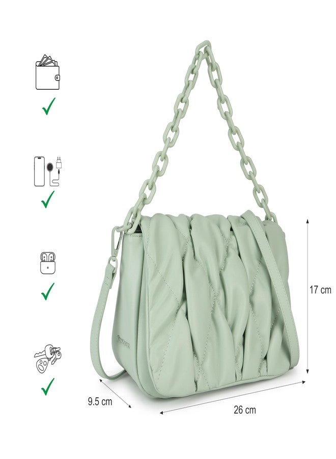 Fastrack Sculptural Satchel Bag for Women | Faux Leather Handbag with Dual Straps, Structured Silhouette and Organiser Pockets | Elegant Everyday Bag for Work, Brunch and Evening Outings - Image 4