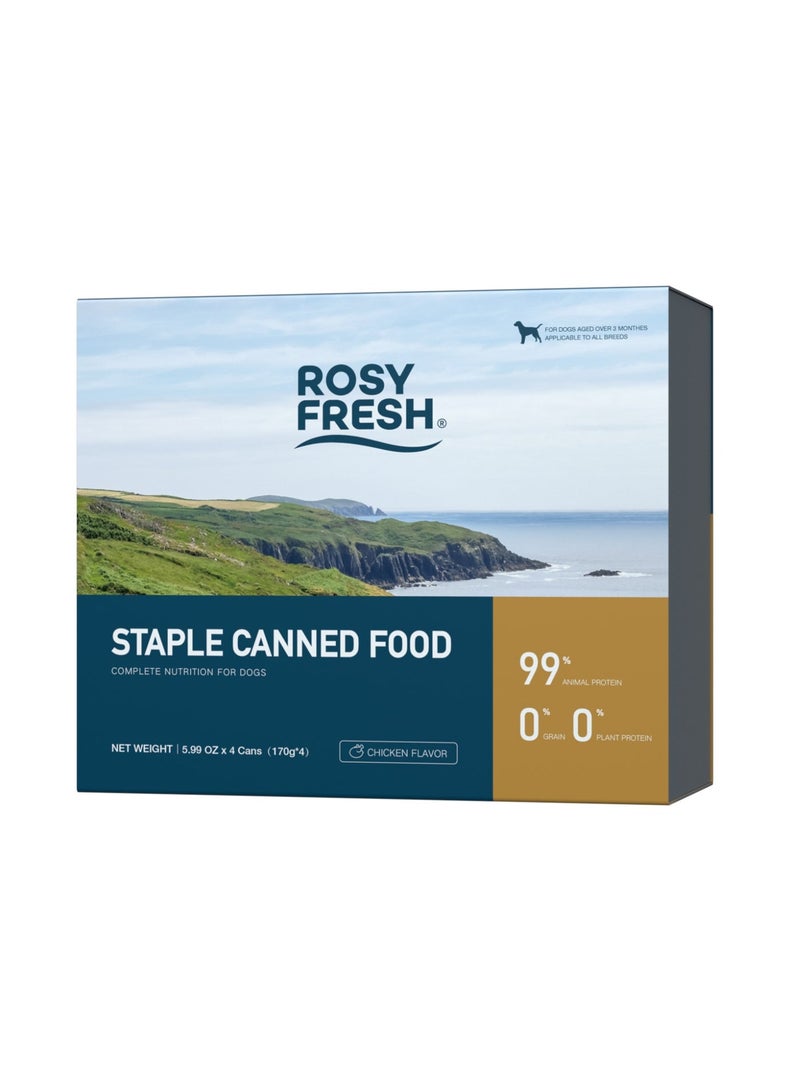 ROSY FRESH Canned Dog Food, Complete Nutrition for All Life Stages, Chicken Flavor, 170g*4 - Image 2