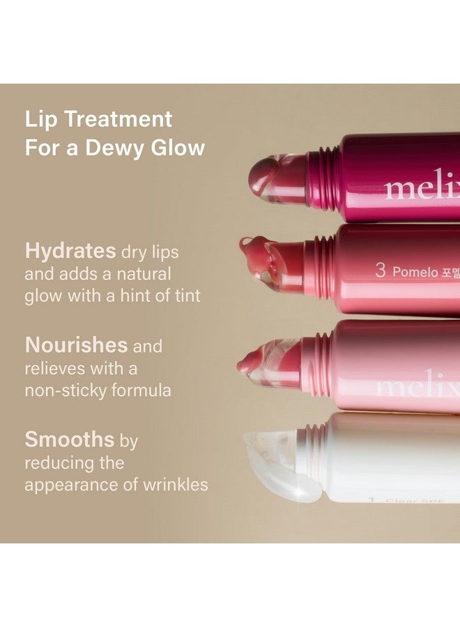 Melixir Vegan Lip Treatment, Sheer Tinted Lip Balm for Instant Hydration & Shine, Moisturizing Lip Gloss, Infused with Vegan Collagen & Jojoba Oil, Cruelty-Free, Korean Skincare-2 Rose(0.5oz) - Image 3