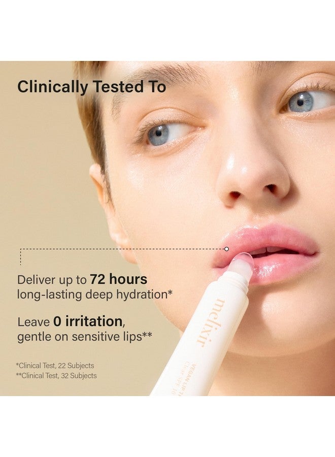Melixir Vegan Lip Treatment, Sheer Tinted Lip Balm for Instant Hydration & Shine, Moisturizing Lip Gloss, Infused with Vegan Collagen & Jojoba Oil, Cruelty-Free, Korean Skincare-2 Rose(0.5oz) - Image 5
