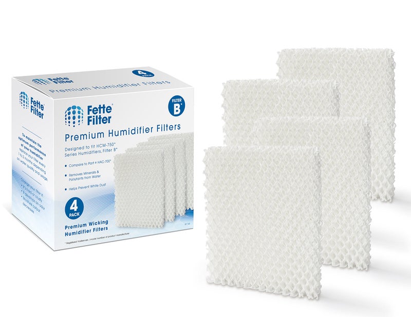Fette Filter - Humidifier Wicking Filters. Compatible with Honeywell HAC700TV2 Filter B, 700, HAC-700V1, HAC700PDQV1, Honeywell Filter B - 4 Pack - Image 1