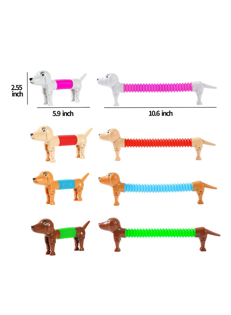 Excefore Dog pop Tubes, 8 Pcs Pop Tubes Animal Fidget Toys, Sensory Fidget Toys for Girls and Boys, Travel Toys, Dog Party Favors, Sensory Tubes (Random Color) - Image 5