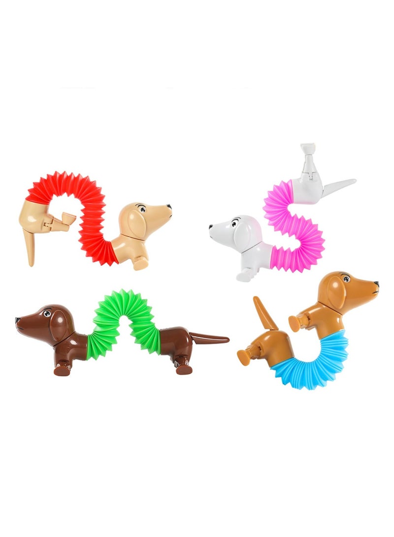 Excefore Dog pop Tubes, 8 Pcs Pop Tubes Animal Fidget Toys, Sensory Fidget Toys for Girls and Boys, Travel Toys, Dog Party Favors, Sensory Tubes (Random Color) - Image 4