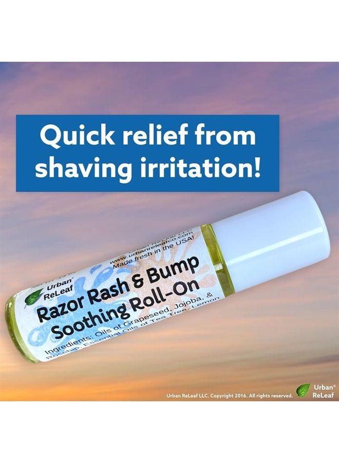 Urban ReLeaf Razor Rash & Bump Soothing Roll-On. Shrink Ingrown Hair Irritation, Help Itchy Red Skin. For Face, Neck, Bikini, Body. 100% Natural, Vegan. Essential Blend! Smells Amazing, Works Great! - Image 4