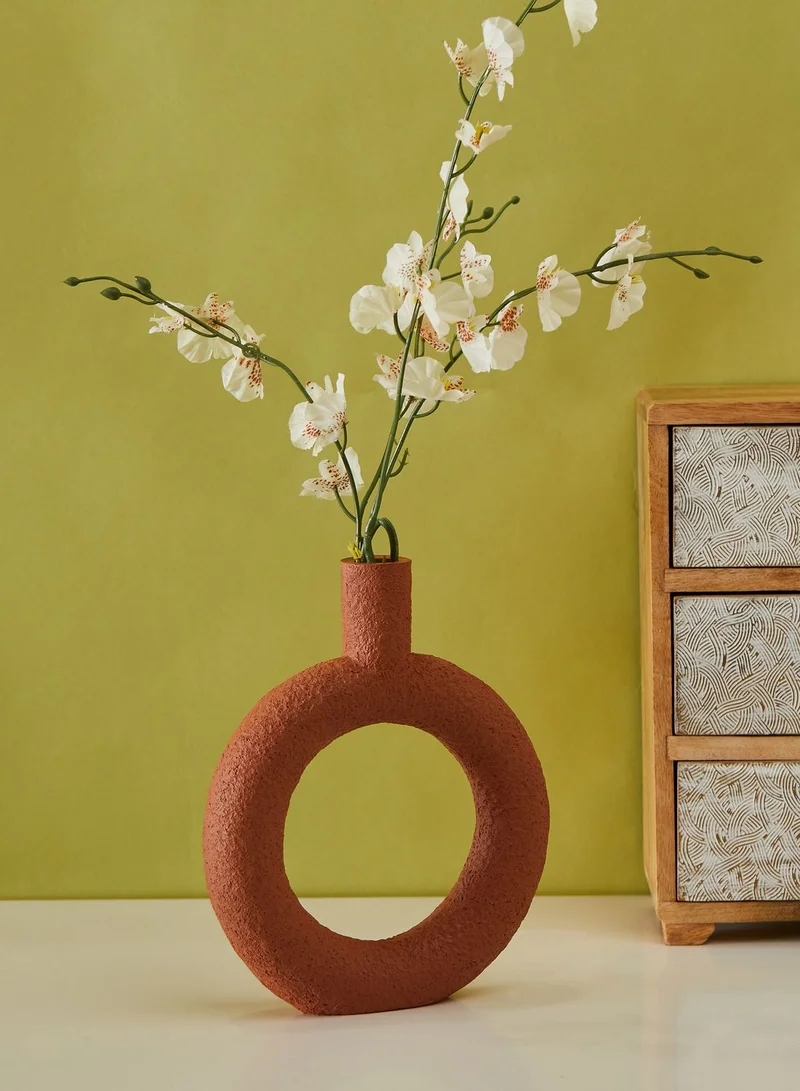 present time Ring Round Terracotta Vase
