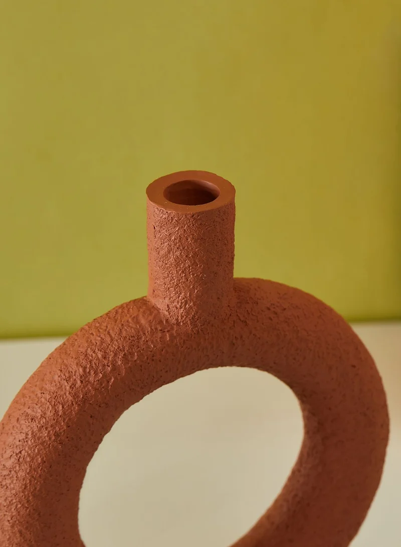 present time Ring Round Terracotta Vase