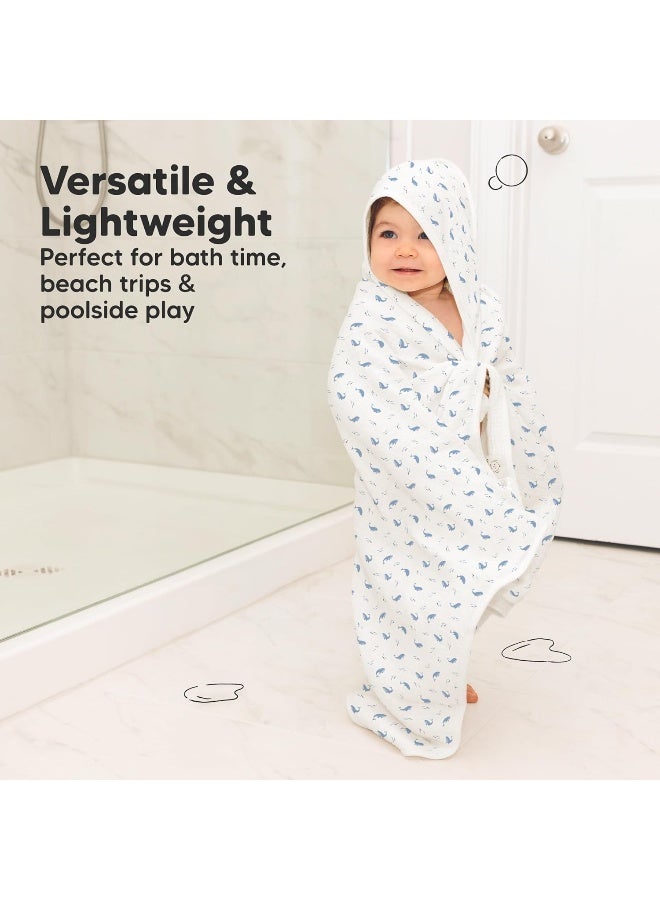 KeaBabies Muslin Baby Bath Towels with Hood - Image 5