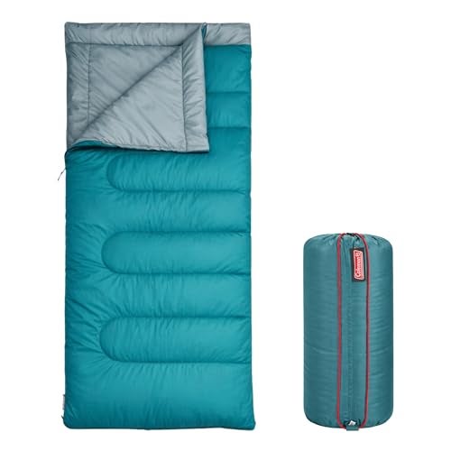 Coleman Polyester Atlantic Sleeping Bag For Adults | -10° C To 8 ° C | Lightweight rectangular sleep bag For Traveling and Outdoors - Image 1