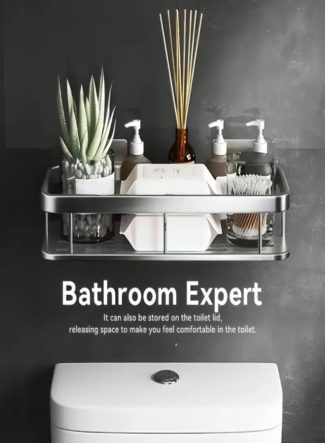 FERIO Self Adhesive Bathroom Shelf for Wall Shelf Organizer Wall Mounted Bathroom Shelves Rack Holder Stand for Bathroom Accessories Organiser Without Drill (Multi, Pack of 1) - Image 5
