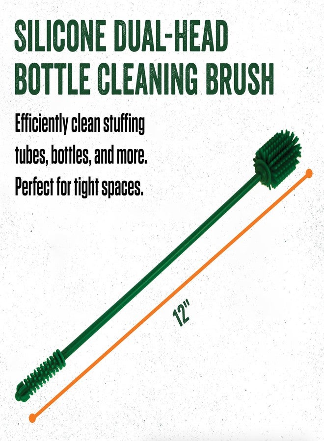 LEM Products Silicone Dual-Head Stuffing Tube Cleaning Brush, Bottle Brush, Green, 12" - Image 2