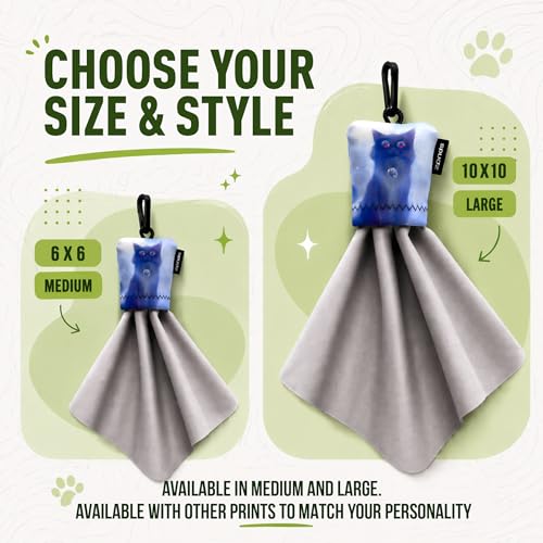 SPUDZ Classic Microfiber Lens Cleaner – Clip-On Pouch, Washable – for Binoculars, Scopes, Glasses, Screens | Classic | Stealth Shadow, 6 x 6 Inch - Image 3