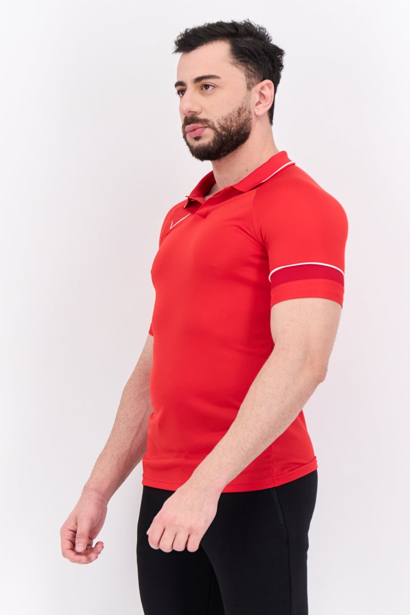 Nike Men Sportswear Fit Short Sleeves Training Polo, Red - Image 4