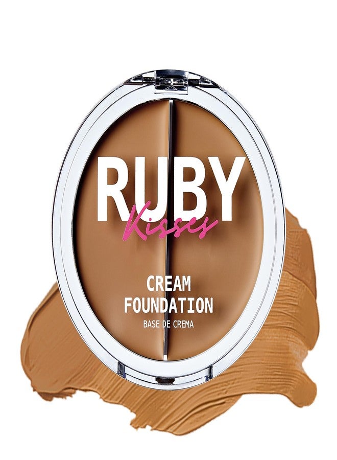 Ruby Kisses 3D Face Creator Cream Foundation & Concealer, 12 Hours Long Lasting, Medium to Full Coverage, Non-Greasy, Ideal for Makeup & Contour Palette (Level 8) - Image 1