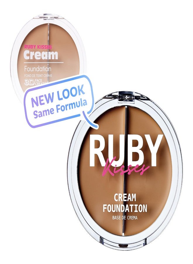 Ruby Kisses 3D Face Creator Cream Foundation & Concealer, 12 Hours Long Lasting, Medium to Full Coverage, Non-Greasy, Ideal for Makeup & Contour Palette (Level 8) - Image 2