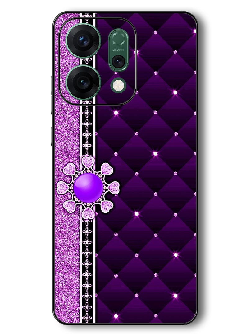 Theodor Case Compatible with Oppo Reno 14 6.59 Inch Protection Shockproof Bumper Cover Purple Stappers - Image 1