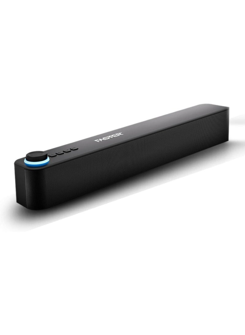Faster Z5 Wireless Bluetooth Soundbar 12W Home Theater System - Portable Stereo Speaker with Deep Bass, USB, FM Radio, Aux for TV, Desktop, Laptop, PC, Cellphone - Loud Audio, Immersive Surround Sound - Image 1