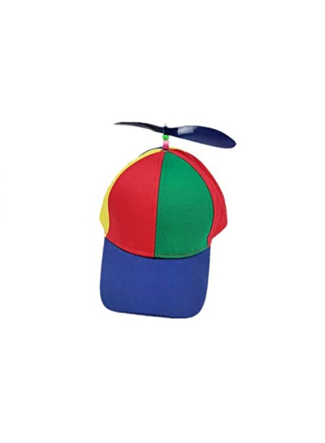 ELECDON Helicopter Hat Detachable Dragonfly Hat Sports Cotton Baseball Hat Outdoor Propeller Beanie Hat Rainbow Top Hat Brightly Rainbow Color for 3 to 8 Years Old Kids - Image 3