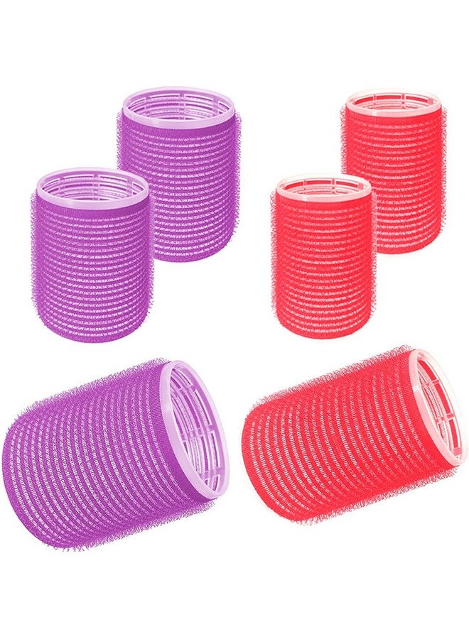 BESSEEK Jumbo Hair Rollers 6 Packs Large Rollers For Hair Self Grip Salon Hairdressing Curlers Hair Curlers Sets Diy Curly Hairstyle Colors May Vary (3Xjumbo+3Xlarge) - Image 1