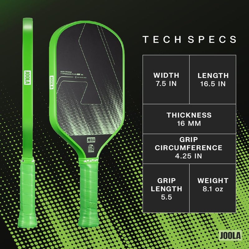 JOOLA Hyperion 16mm Carbon Fiber Pickleball Paddle - CAS Surface Technology - Control & Power Paddle for Faster Swings - USAP Approved - Aero Curve Design - Feel-Tec Pure Grip - NFC Chip Enabled - Image 2