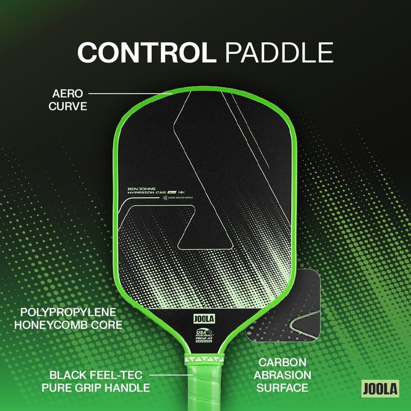 JOOLA Hyperion 16mm Carbon Fiber Pickleball Paddle - CAS Surface Technology - Control & Power Paddle for Faster Swings - USAP Approved - Aero Curve Design - Feel-Tec Pure Grip - NFC Chip Enabled - Image 3