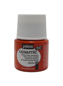 Pebeo Ceramic Ceramic Paint 23 Orange  - Image 3