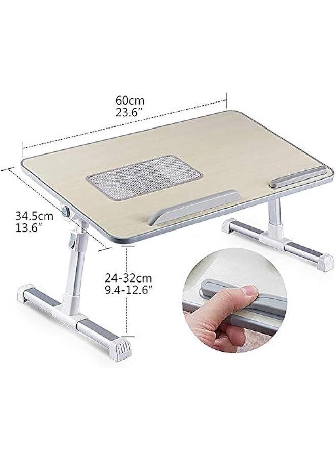 Generic Adjustable Laptop Bed Tray Table, Laptop Desk for Bed, Portable Lap Desks with USB Cooling Fan and Foldable Legs, Computer Tray Laptop Stand for Sofa Bed Floor  - Image 2