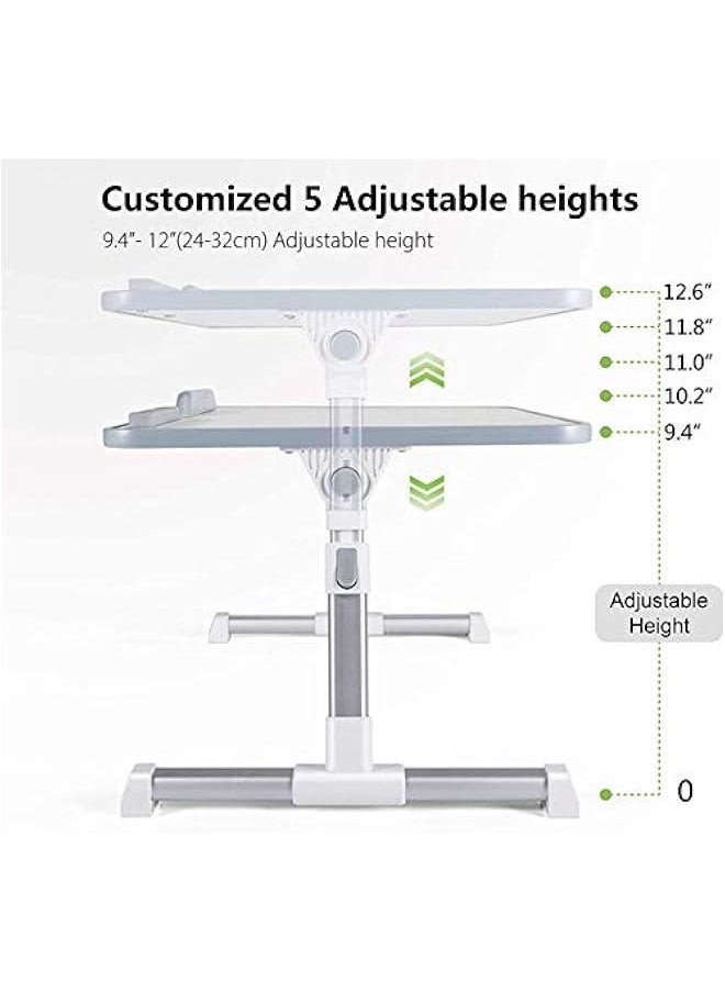 Generic Adjustable Laptop Bed Tray Table, Laptop Desk for Bed, Portable Lap Desks with USB Cooling Fan and Foldable Legs, Computer Tray Laptop Stand for Sofa Bed Floor  - Image 3
