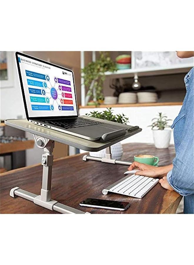 Generic - Adjustable Laptop Bed Tray Table, Laptop Desk for Bed, Portable Lap Desks with USB Cooling Fan and Foldable Legs, Computer Tray Laptop Stand for Sofa Bed Floor - Image 1