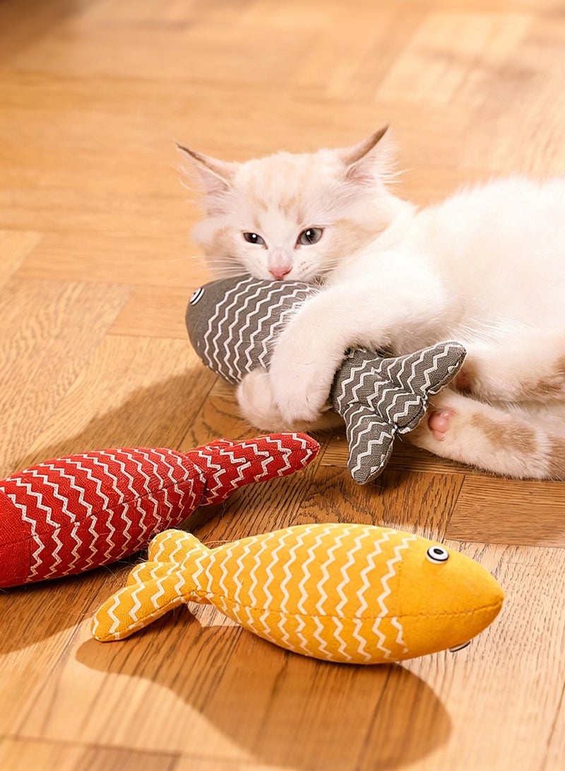 18pcs Cat Toy Set (1 Teasing Cat Stick, 1 Catnip Saury, 1 Catnip Burlap Fish, 1 Sisal Carrot, 2 Matatabi Sticks, 1 Tipping Mouse, 3 Catnip Bouncing Balls, 2 Cage Mice, 2 Bell Balls, 2 Sisal Balls, 2 Sisal Sound Flowers) - Image 4
