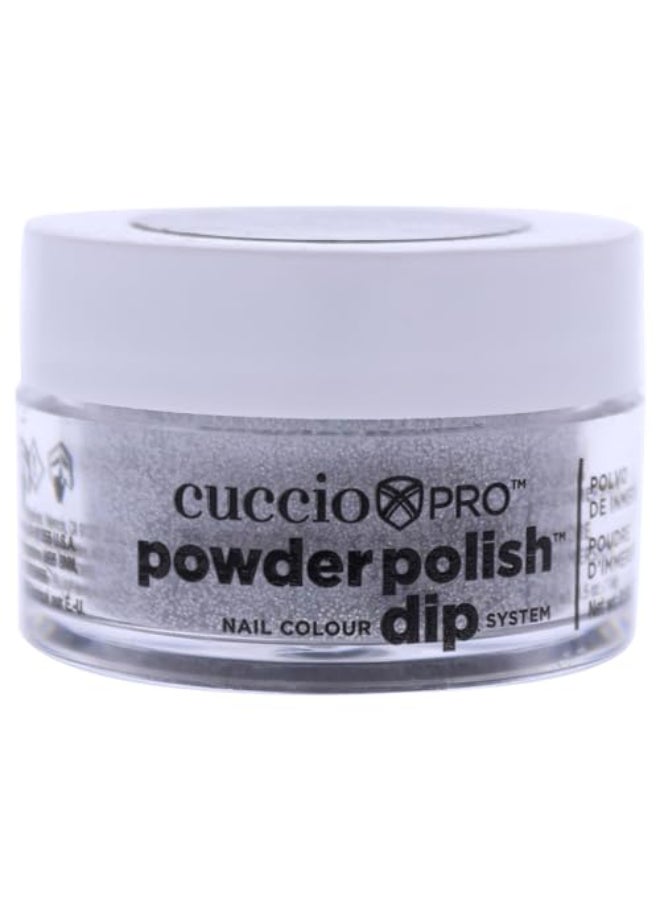 Cuccio Colour Powder Nail Polish Lacquer For Manicure And Pedicure Highly Pigmented Powder That Is Finely Milled Durable Finish With A Flawless Rich Color Silver Rainbow Mica 05 Oz I0097714 - Image 1