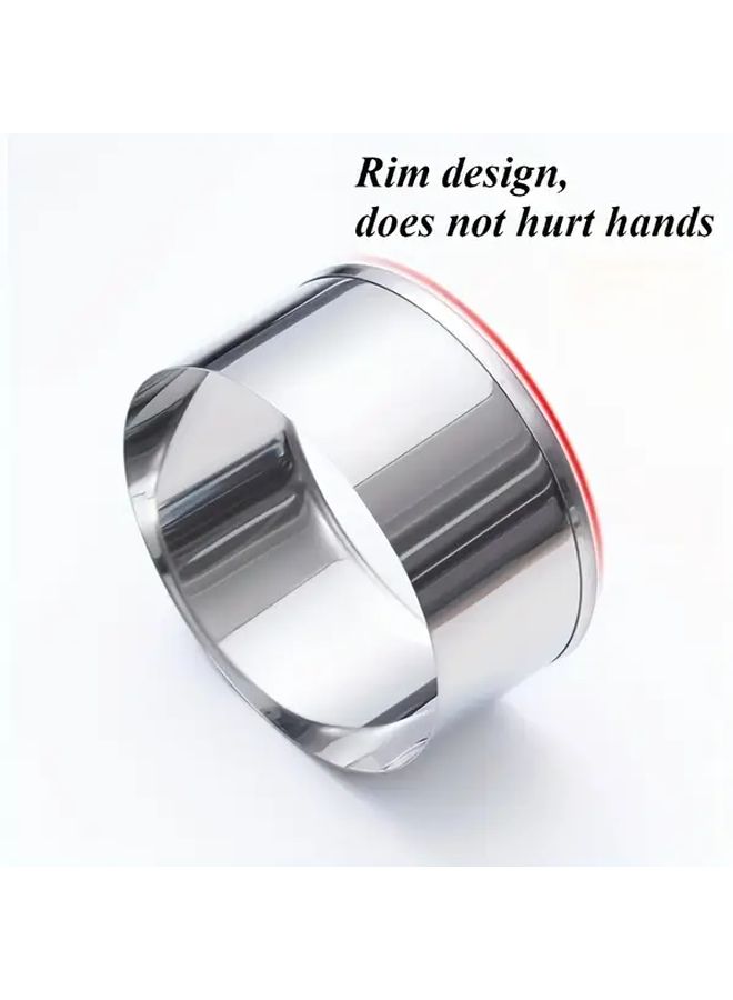 3pcs Silvery Round Dumpling Maker Set Metal Kitchen Tool for Wontons Empanadas Cookies - Image 3