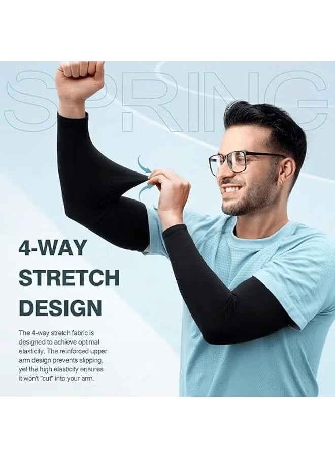 Zalava UPF50+ Sun Protection Sleeves High Elastic UV Protection Cooling Sleeves for Men and Women - Image 3