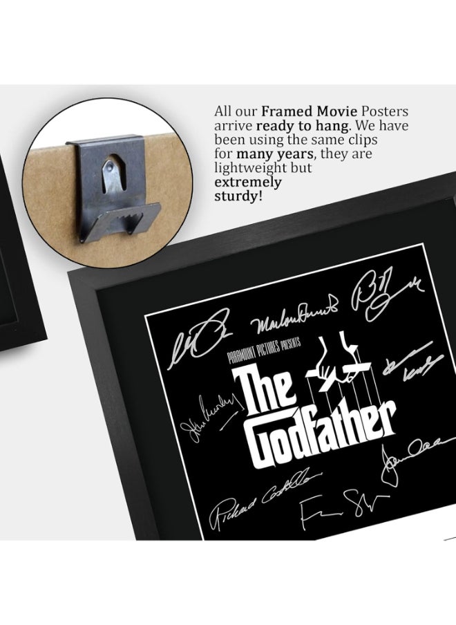 HWC Trading HWC Trading The Godfather Part 1 The Cast Al Pacino Marlon Brando 16 x 12 inch Framed Gifts Printed Poster Signed Autograph Picture for Movie Memorabilia Fans - 16" x 12" Framed  - Image 5