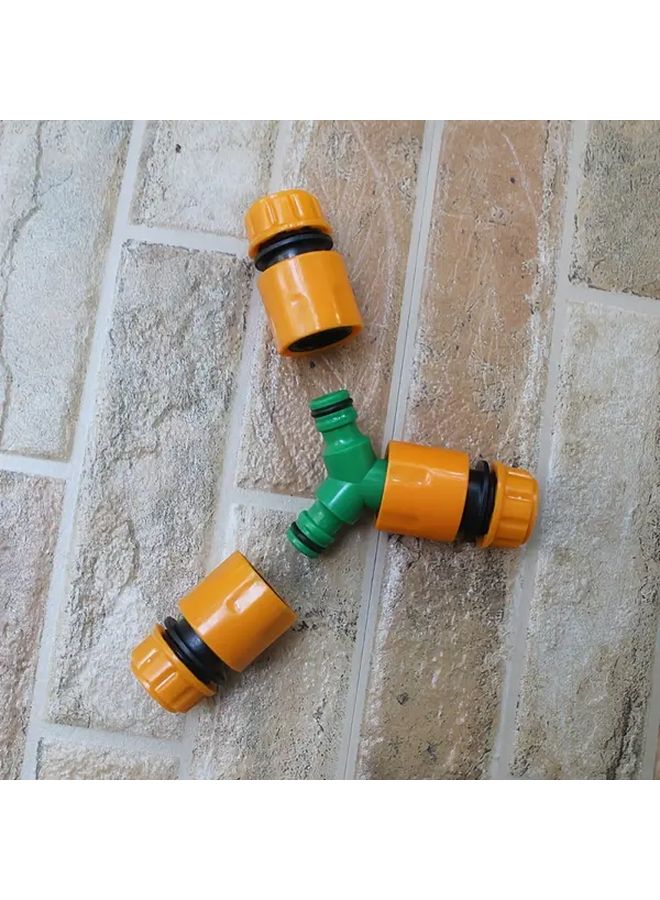 Garden Hose Connectors Set Of 1 Coupling And 3 Connectors With 1 2 Inch Flow - Image 1