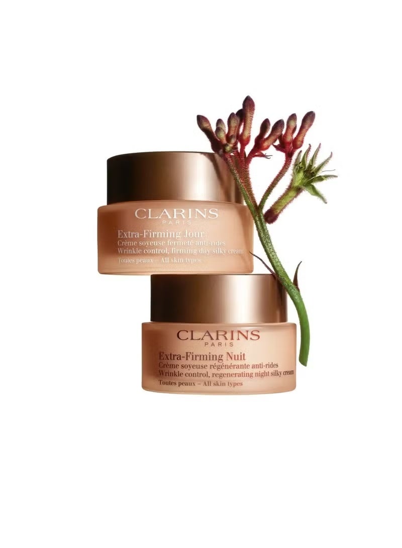 clarins clah Clarins Extra-Firming Partners Travel Exclusive Duo Set for Dry Skin | Day Cream & Night Cream | Firming, Lifting & Anti-Wrinkle Skincare | 2 x 50ml - Image 3