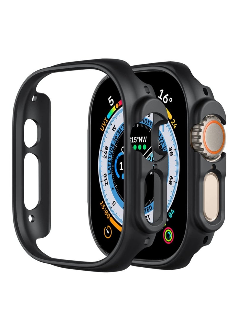 ELTRAZONE 2 Pack Case Compatible with Apple Watch Ultra 49mm, Hard PC Bumper Case All-Around Edge Shockproof Protective Cover Frame - Image 1