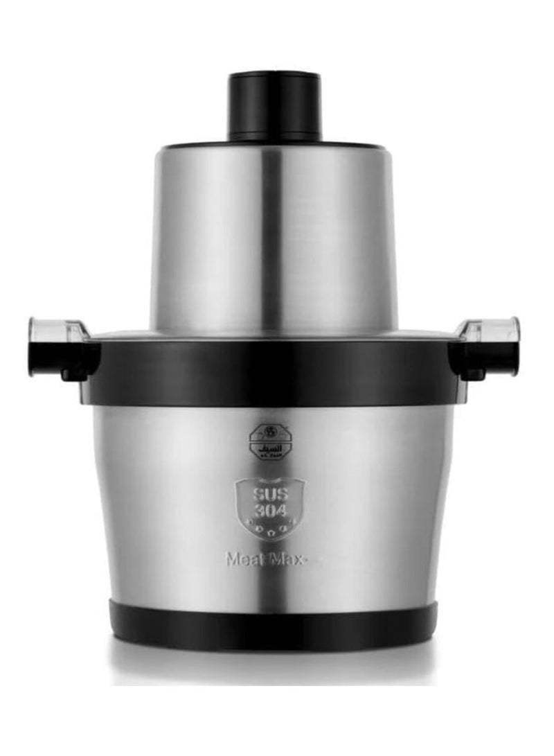 Saudi Saif chopper, 6 liters, 1000 watts, with double blades, black*stainless - Image 1